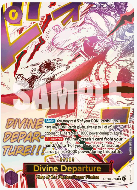One Piece Carrying On His Will Divine Departure (Alternate Art) (EN) OP13-076