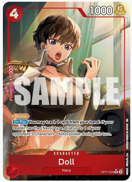 One Piece A Fist of Divine Speed Doll (Alternate Art) (EN) OP11-008